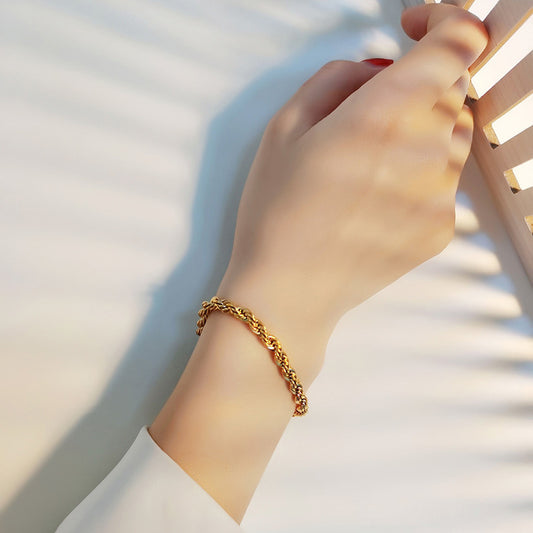 Titanium Steel Twist Bracelet | European and American Style