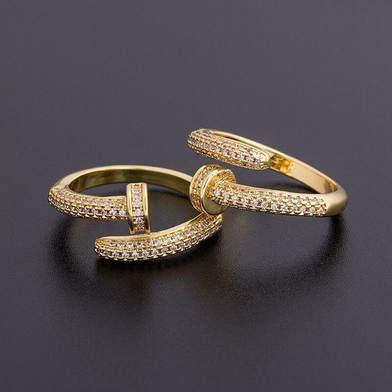 Geometric Nail Ring Set