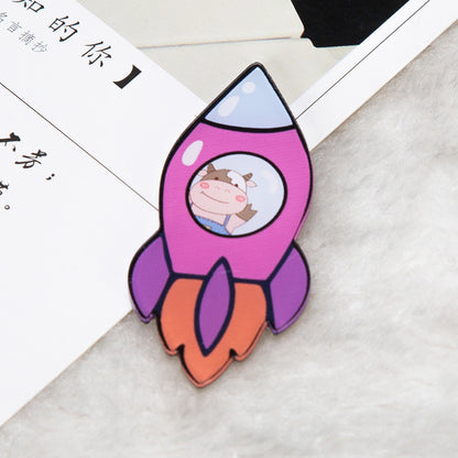 Cartoon Acrylic Astronaut Brooch | Spaceman Badge Bag Pendant