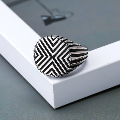 Retro Floral Punk Ring