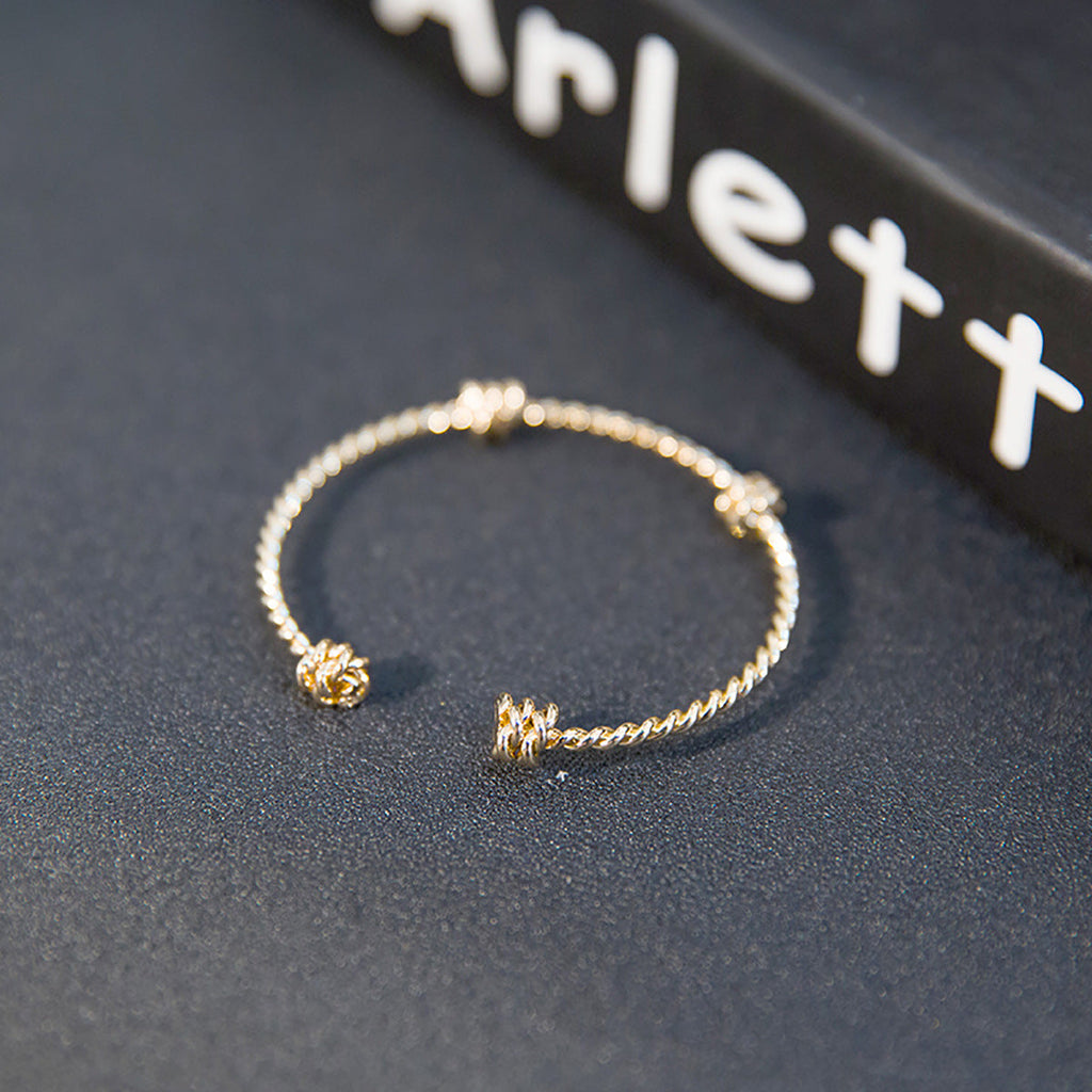 Triple Knot Open Bangle for Women