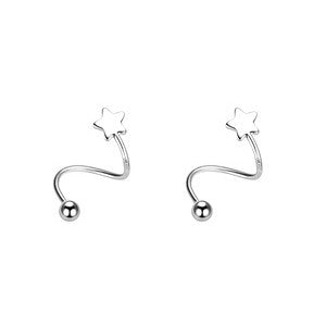 Ear Bone Stud Earrings | Brass Heart Star Round 3 Styles