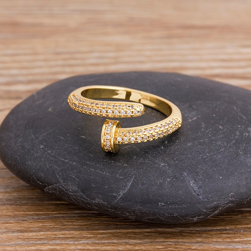 Geometric Nail Ring Set