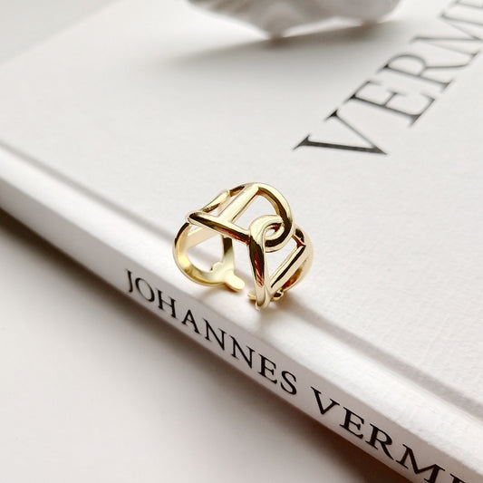 S925 Silver Geometric Knuckle Ring