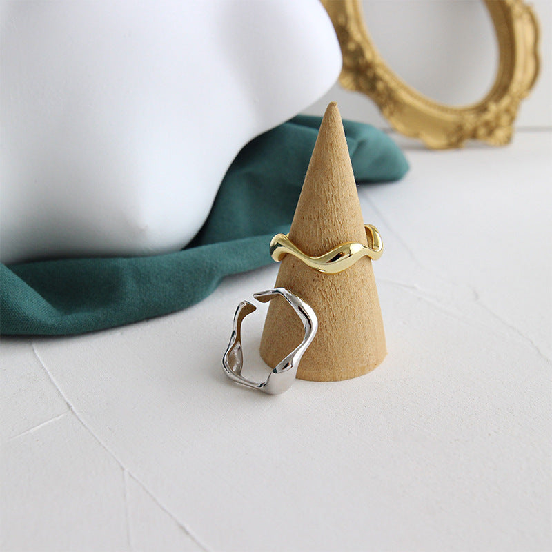 S925 Silver Wavy Ring