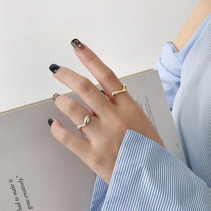 S925 Silver Wavy Ring