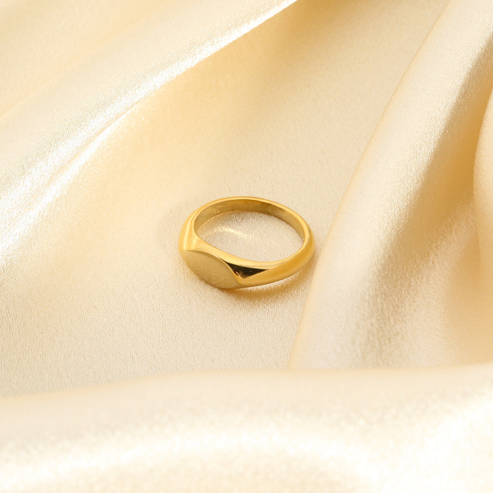 18K Gold-Plated Light Luxury Ring | Stainless Steel Women's INS Style