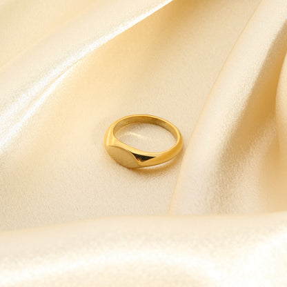 18K Gold-Plated Light Luxury Ring | Stainless Steel Women's INS Style
