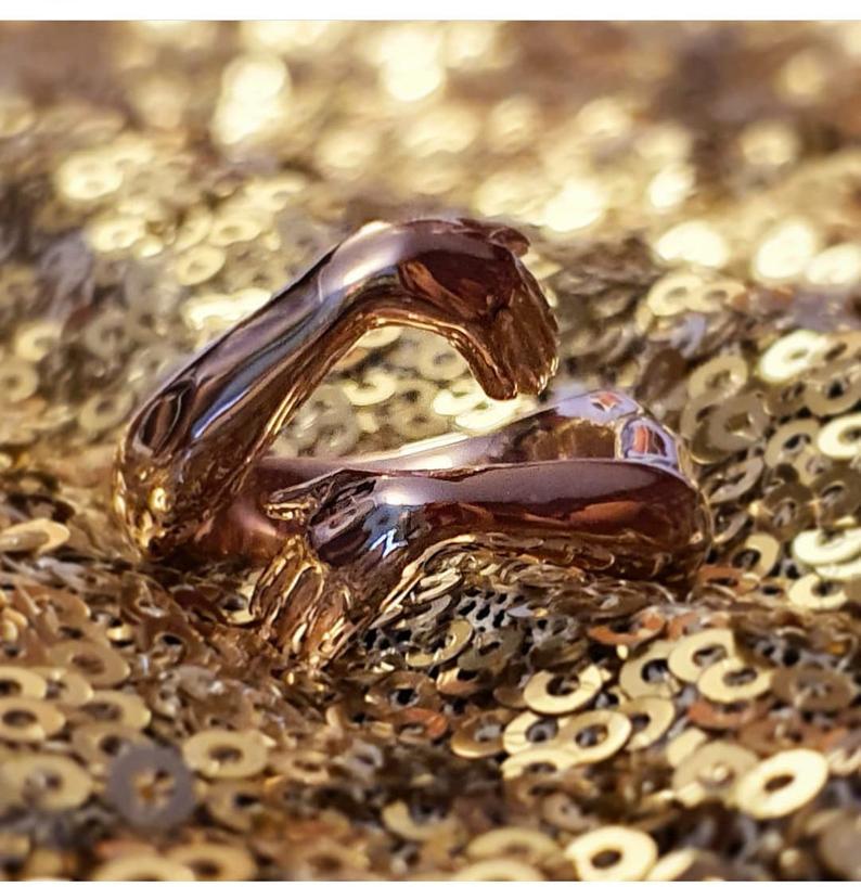Love Hands Embracing Ring for Women | Romantic Design