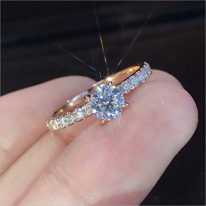Rhinestone Wedding Band Ring