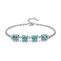 S925 silver fashion emerald ladies bracelet jewelry