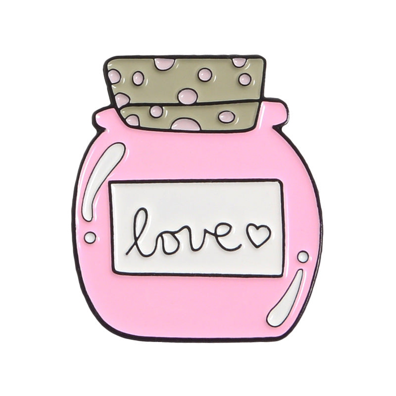Pink Series Cartoon Brooch | Alloy Paint Geometric Unisex