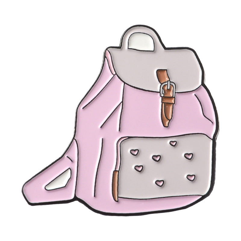 Pink Series Cartoon Brooch | Alloy Paint Geometric Unisex