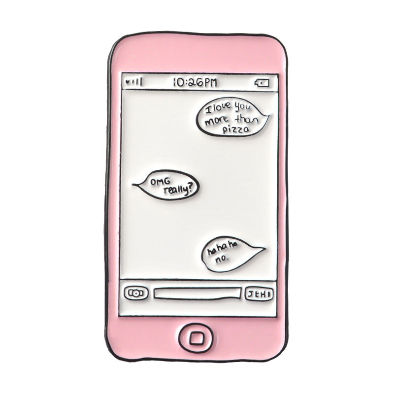 Pink Series Cartoon Brooch | Alloy Paint Geometric Unisex