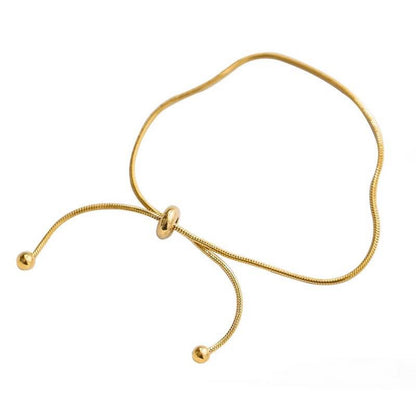 18K Gold Snake Chain Anklet | Titanium Steel Durable