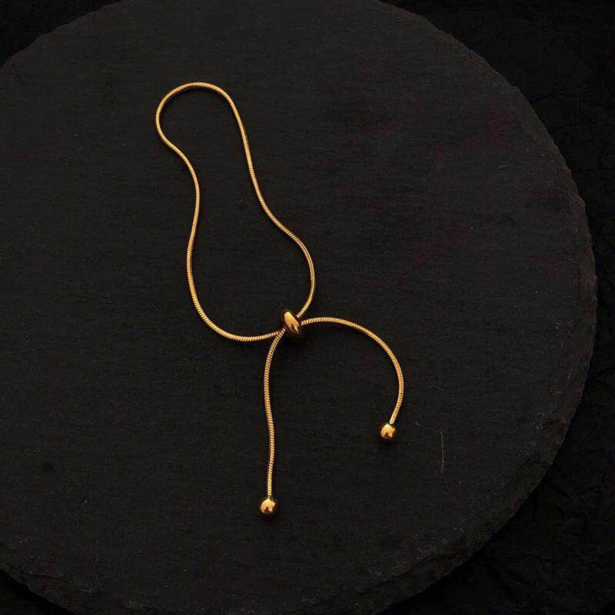 18K Gold Snake Chain Anklet | Titanium Steel Durable