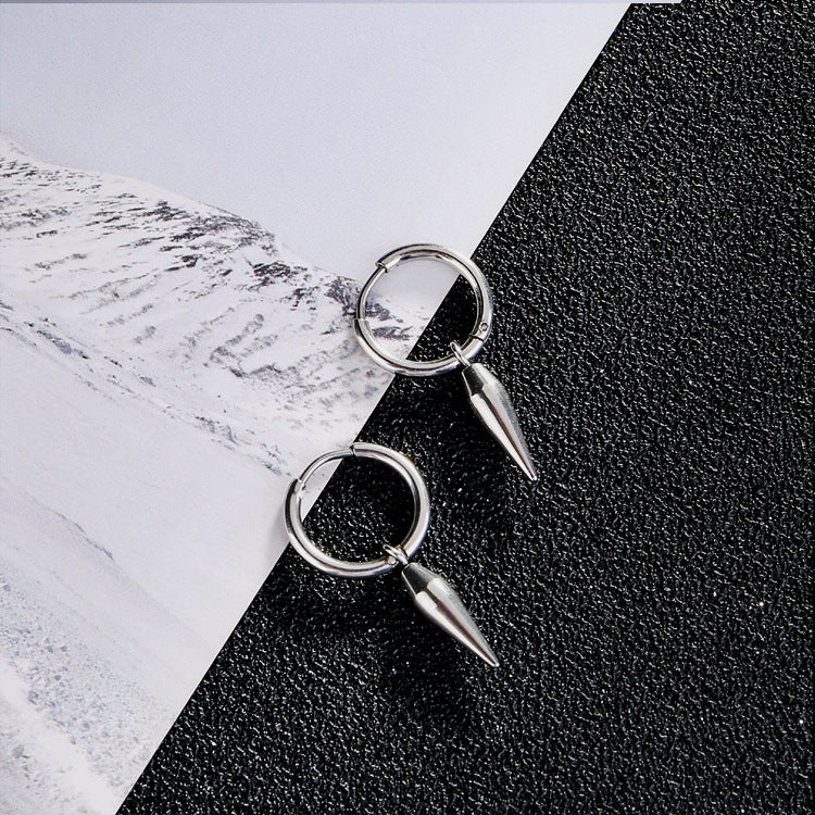 Bullet Head Cone Earring | Titanium Steel Geometric Individual