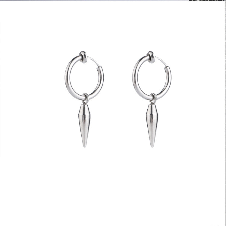 Bullet Head Cone Earring | Titanium Steel Geometric Individual
