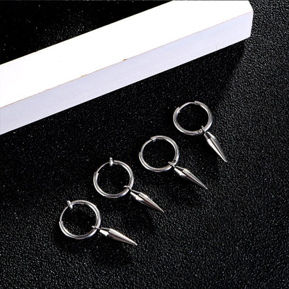 Bullet Head Cone Earring | Titanium Steel Geometric Individual