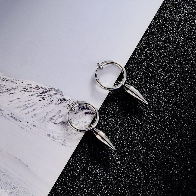 Bullet Head Cone Earring | Titanium Steel Geometric Individual