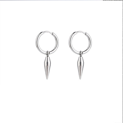 Bullet Head Cone Earring | Titanium Steel Geometric Individual