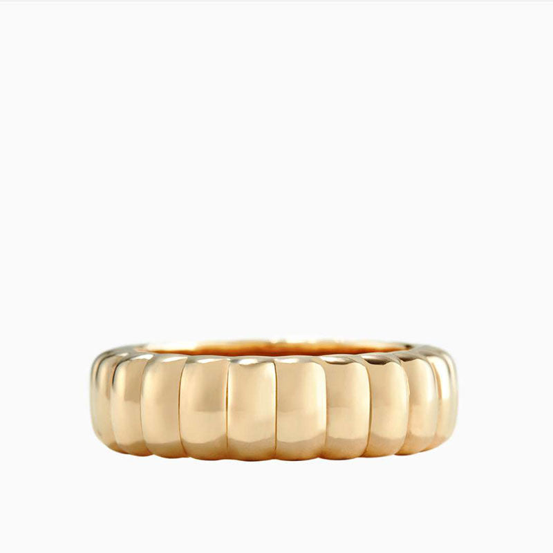 French Vintage Twist Bread Ring | Titanium Steel Gold-Plated