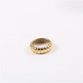 French Vintage Twist Bread Ring | Titanium Steel Gold-Plated