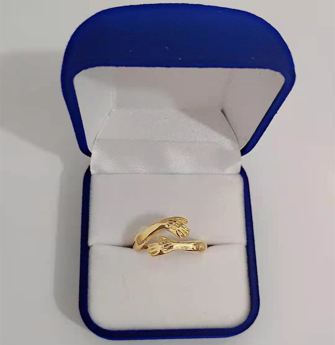 Love Hands Embracing Ring for Women | Romantic Design