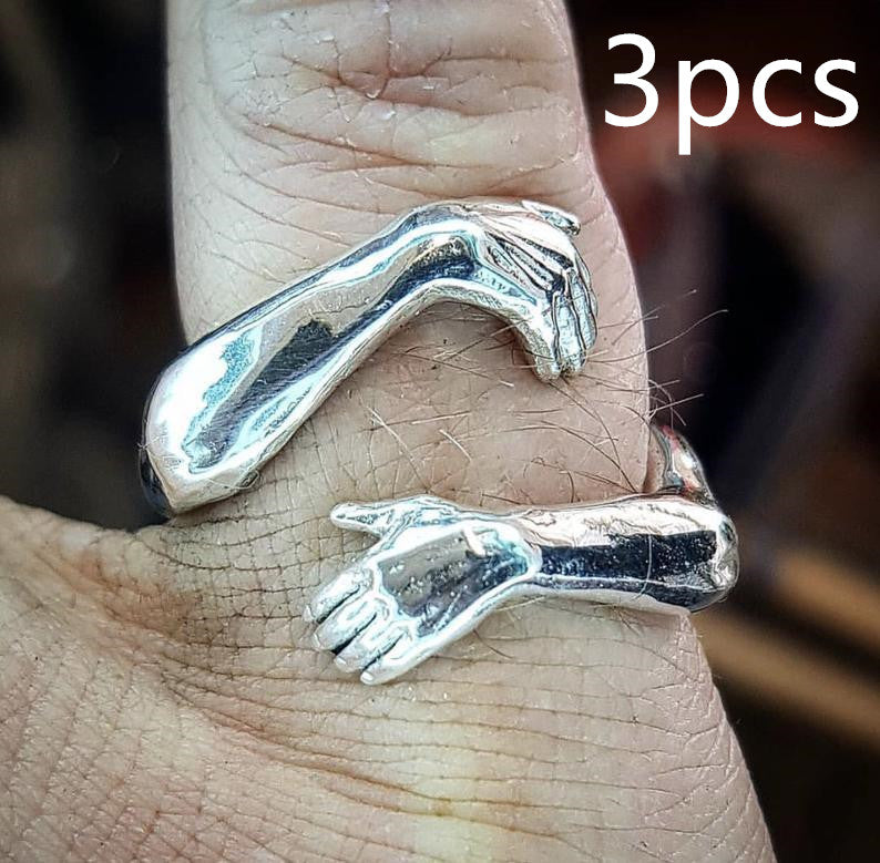 Love Hands Embracing Ring for Women | Romantic Design