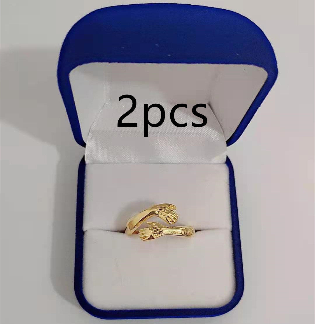 Love Hands Embracing Ring for Women | Romantic Design