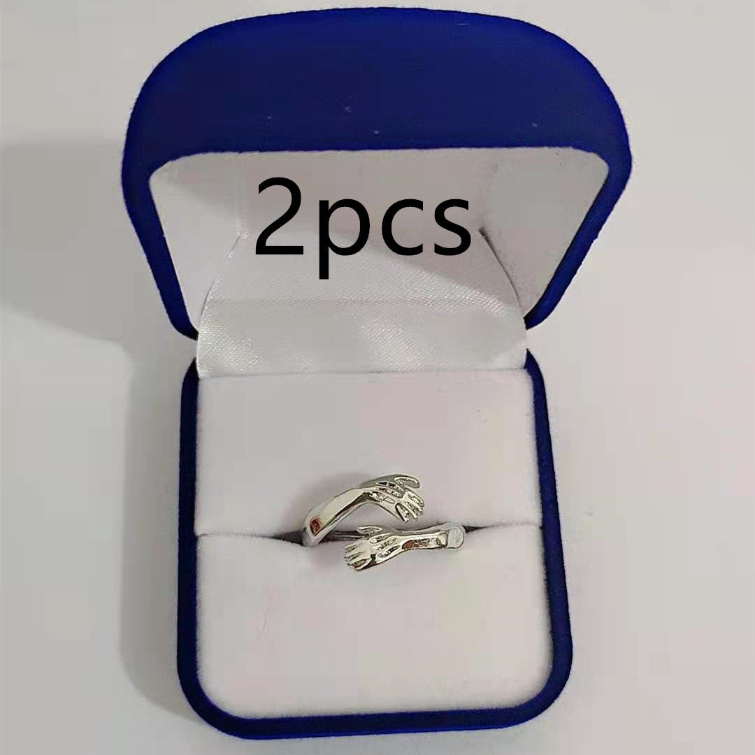 Love Hands Embracing Ring for Women | Romantic Design