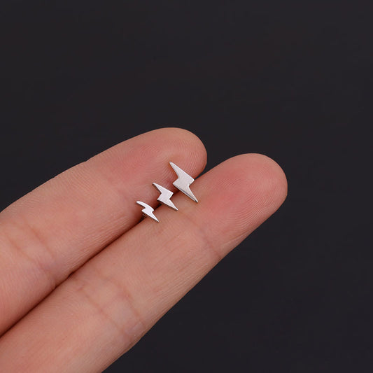 Lightning Stainless Steel Earrings | Geometric Unisex Fashion OL