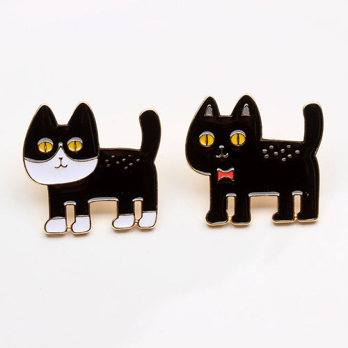 Alien Cat Oil Drop Brooch | Alloy Cartoon Bag Badge 5 Styles