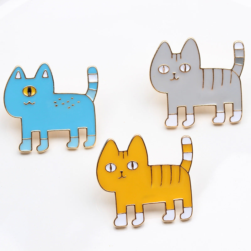 Alien Cat Oil Drop Brooch | Alloy Cartoon Bag Badge 5 Styles