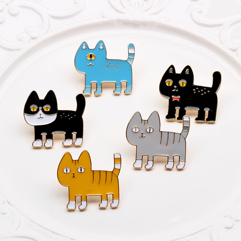 Alien Cat Oil Drop Brooch | Alloy Cartoon Bag Badge 5 Styles