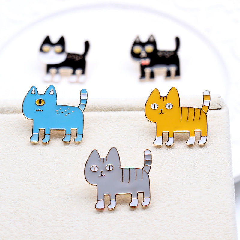 Alien Cat Oil Drop Brooch | Alloy Cartoon Bag Badge 5 Styles