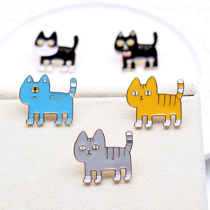 Alien Cat Oil Drop Brooch | Alloy Cartoon Bag Badge 5 Styles