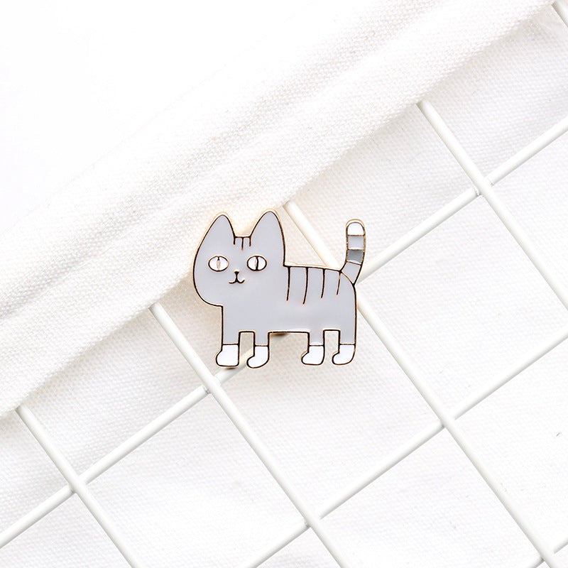 Alien Cat Oil Drop Brooch | Alloy Cartoon Bag Badge 5 Styles