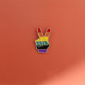 Rainbow Gesture Brooch Badge | Alloy Silver Gold Plated Unisex