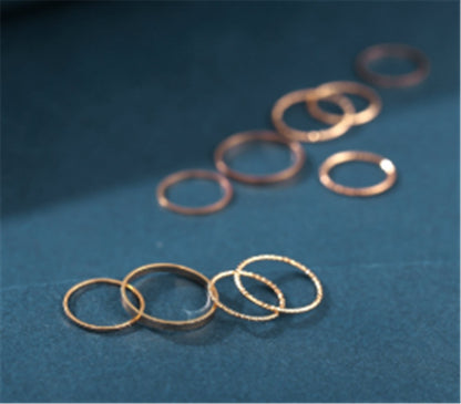 Bohemian Acrylic Knuckle Ring Set | 10-Piece Silver Alloy Geometric