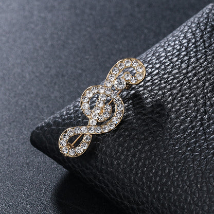 Temperament Corsage Brooch | Alloy Gem Inlay Unisex 8 Styles
