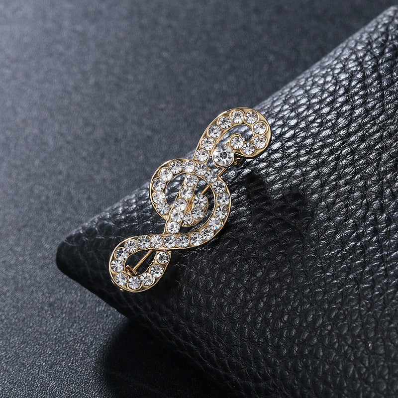 Temperament Corsage Brooch | Alloy Gem Inlay Unisex 8 Styles