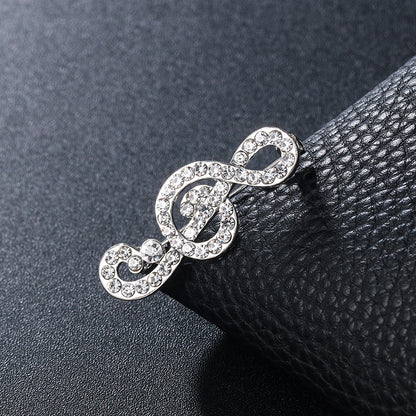 Temperament Corsage Brooch | Alloy Gem Inlay Unisex 8 Styles