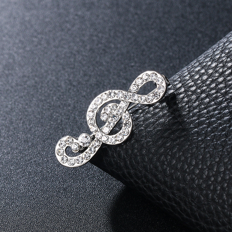 Temperament Corsage Brooch | Alloy Gem Inlay Unisex 8 Styles