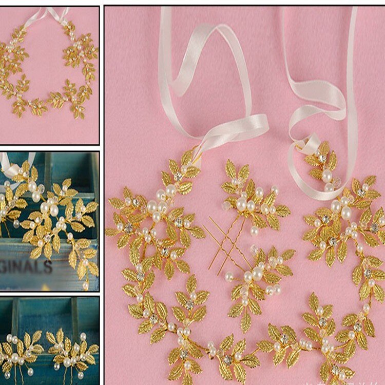 Retro Pearl Wedding Headband | Alloy Geometric Handmade Individual