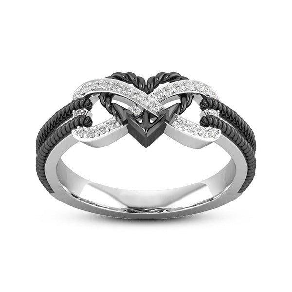 Marcatsa Infinity Ring | AAA Cubic Zirconia Double Colour Wedding Ring