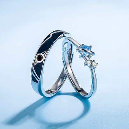 Dream Planet Couple Ring | 925 Silver Geometric Unisex