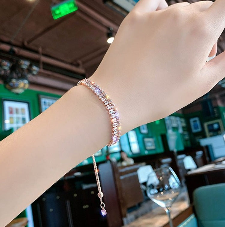Adjustable Zircon Geometric Bracelet for Women