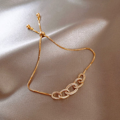 Micro-Inlaid Geometric Interlocking Bracelet