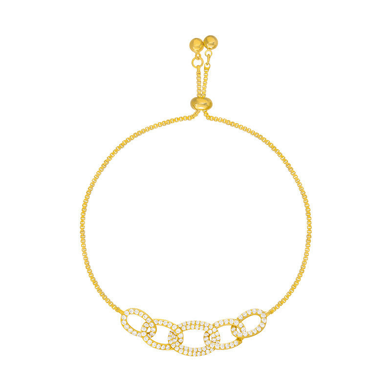 Micro-Inlaid Geometric Interlocking Bracelet